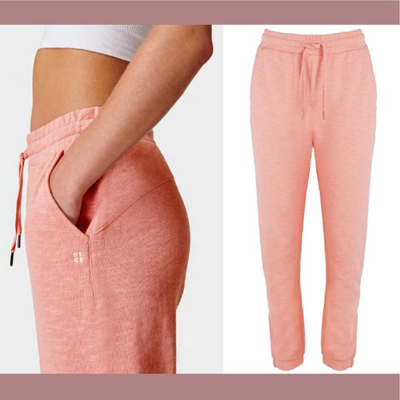 NWT‎ Sweaty Betty [ XL 14 ] Essentials Pocket Jogger Sweats in Bloom Pink - Picture 2 of 16